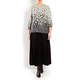 MARINA RINALDI ABSTRACT PRINT SWEATER GREY