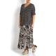 Marina Rinaldi chocolate brown linen print SWEATER