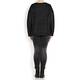 Marina Rinaldi Black Metallized Cable Knit sweater