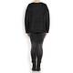 Marina Rinaldi Black Metallized Cable Knit sweater