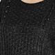 Marina Rinaldi Black Metallized Cable Knit sweater