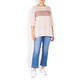 MARINA RINALDI LINEN BLEND SWEATER PINK 