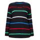 MARINA RINALDI LUREX black STRIPE SWEATER