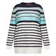 Marina Rinaldi Cotton Blend Stripe Sweater Navy 
