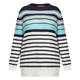 Marina Rinaldi Cotton Blend Stripe Sweater Navy 