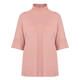 Marina Rinaldi High-Neck Short Sleeve Sweater Rose 