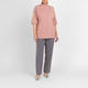 Marina Rinaldi High-Neck Short Sleeve Sweater Rose 