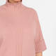 Marina Rinaldi High-Neck Short Sleeve Sweater Rose 