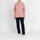 Marina Rinaldi High-Neck Short Sleeve Sweater Rose 