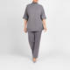 Marina Rinaldi High-Neck Short Sleeve Sweater Grey