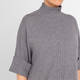 Marina Rinaldi High-Neck Short Sleeve Sweater Grey