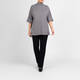 Marina Rinaldi High-Neck Short Sleeve Sweater Grey