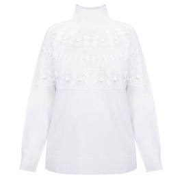 Marina Rinaldi Wool Blend Sweater Ivory  - Plus Size Collection