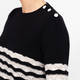 Marina Rinaldi 100% Virgin Wool Striped Sweater Black