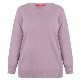 Marina Rinaldi Viscose Yarn Sweater Lilac - Plus Size Collection