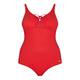 Marina Rinaldi red swimsuit with lace-up bust