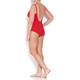 Marina Rinaldi red swimsuit with lace-up bust