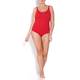 Marina Rinaldi red swimsuit with lace-up bust