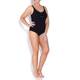 Marina Rinaldi black swimsuit with lace-up bust