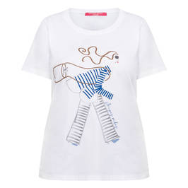 Marina Rinaldi Cotton Graphic T-shirt White - Plus Size Collection