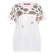 Marina Rinaldi Pure Cotton Foil Print T-Shirt White 