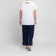 Marina Rinaldi Pure Cotton Foil Print T-Shirt White 