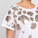 Marina Rinaldi Pure Cotton Foil Print T-Shirt White 