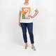 Marina Rinaldi Floral Graphic Print T-Shirt Off-White 
