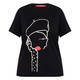 Marina Rinaldi Printed Cotton T-Shirt Black