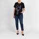 Marina Rinaldi Printed Cotton T-Shirt Black
