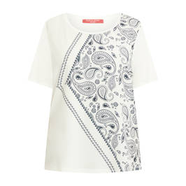 Marina Rinaldi Printed T-Shirt Black and White  - Plus Size Collection