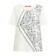 Marina Rinaldi Printed T-Shirt Navy and White 