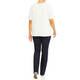 Marina Rinaldi Printed T-Shirt Navy and White 