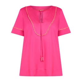 Marina Rinaldi Cotton Jersey Boho T-Shirt Fuchsia  - Plus Size Collection