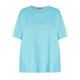 Marina Rinaldi Jersey and Poplin T-Shirt Turquoise