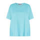 Marina Rinaldi Jersey and Poplin T-Shirt Turquoise