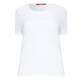 MARINA RINALDI white linen T SHIRT with lace yoke