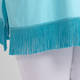 Marina Rinaldi Jersey Fringed Top Turquoise