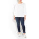 MARINA RINALDI SCOOP NECK TOP WHITE 