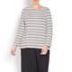 MARINA RINALDI NARROW STRIPE LUREX TOP 