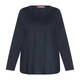 Marina Rinaldi Pure Cotton Long Sleeve T-Shirt Navy 