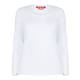 MARINA RINALDI WHITE ROUND NECK LONG SLEEVE TOP