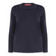 MARINA RINALDI NAVY ROUND NECK LONG SLEEVE TOP