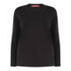 MARINA RINALDI BLACK ROUND NECK LONG SLEEVE TOP