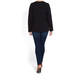 MARINA RINALDI BLACK ROUND NECK LONG SLEEVE TOP