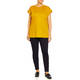 Marina Rinaldi Pure Cotton Long Sleeve T-Shirt Ochre 