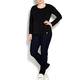 Marina Rinaldi black jersey long sleeve TOP