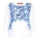 Marina Rinaldi china blue rose print top