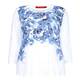 Marina Rinaldi china blue rose print top