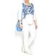 Marina Rinaldi china blue rose print top